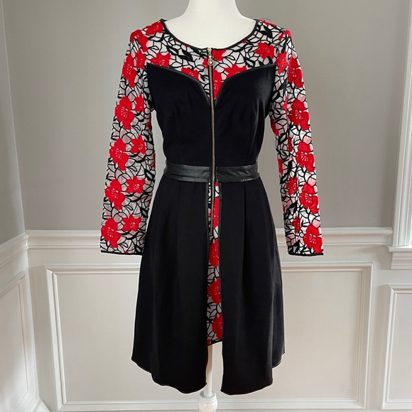 Vintage Sweetheart dress w Rose embroidered sleeves - Picture 1 of 12